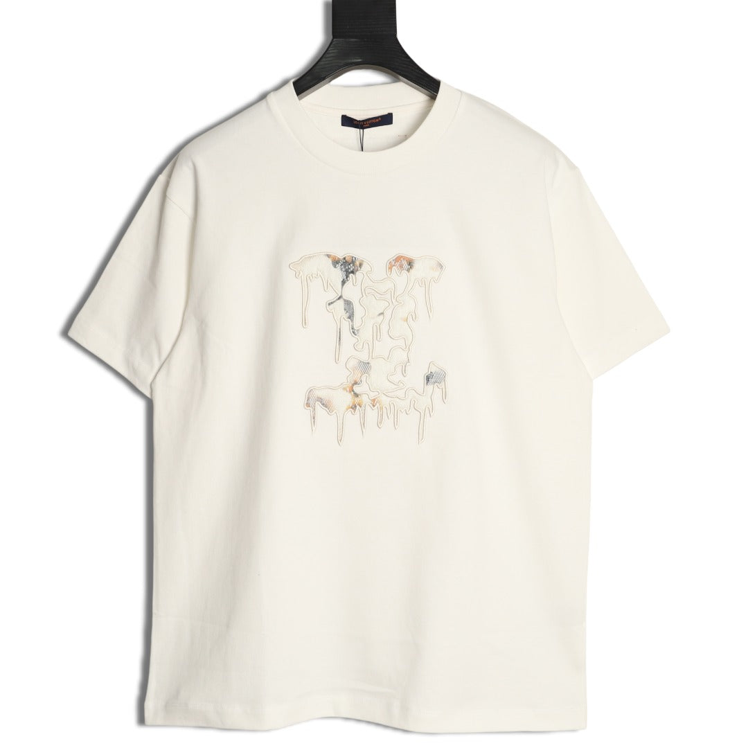 Louis Vuitton Melting Monogram Embroidered T-Shirt - Ivory