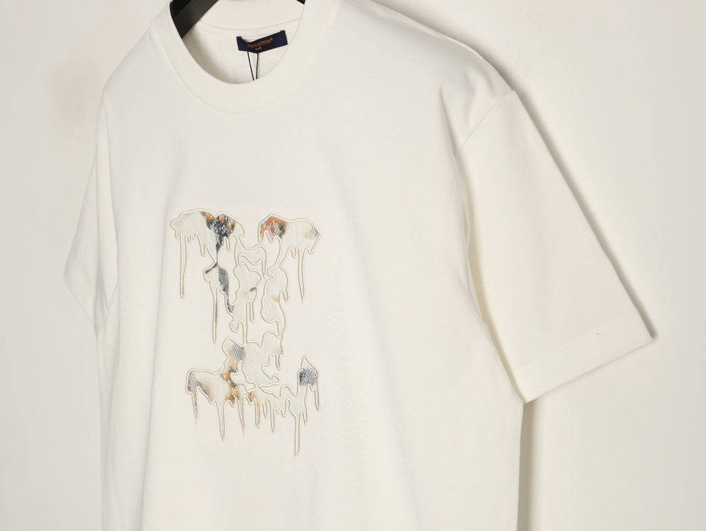 Louis Vuitton Melting Monogram Embroidered T-Shirt - Ivory