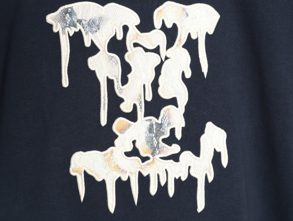 Louis Vuitton Melting Monogram Embroidered T-Shirt - Navy
