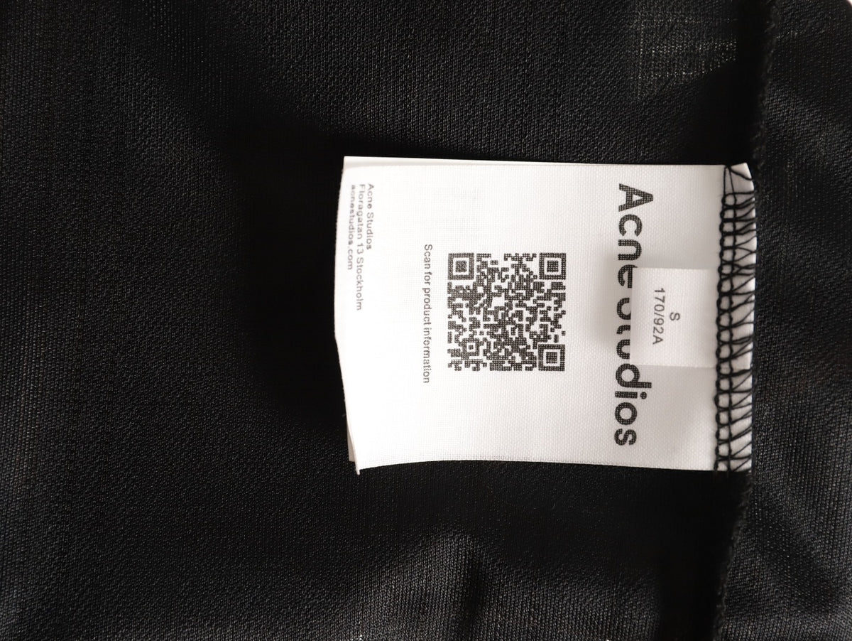 Acne Studios Bow Graphic Football Jersey Long-Sleeve Top - Black