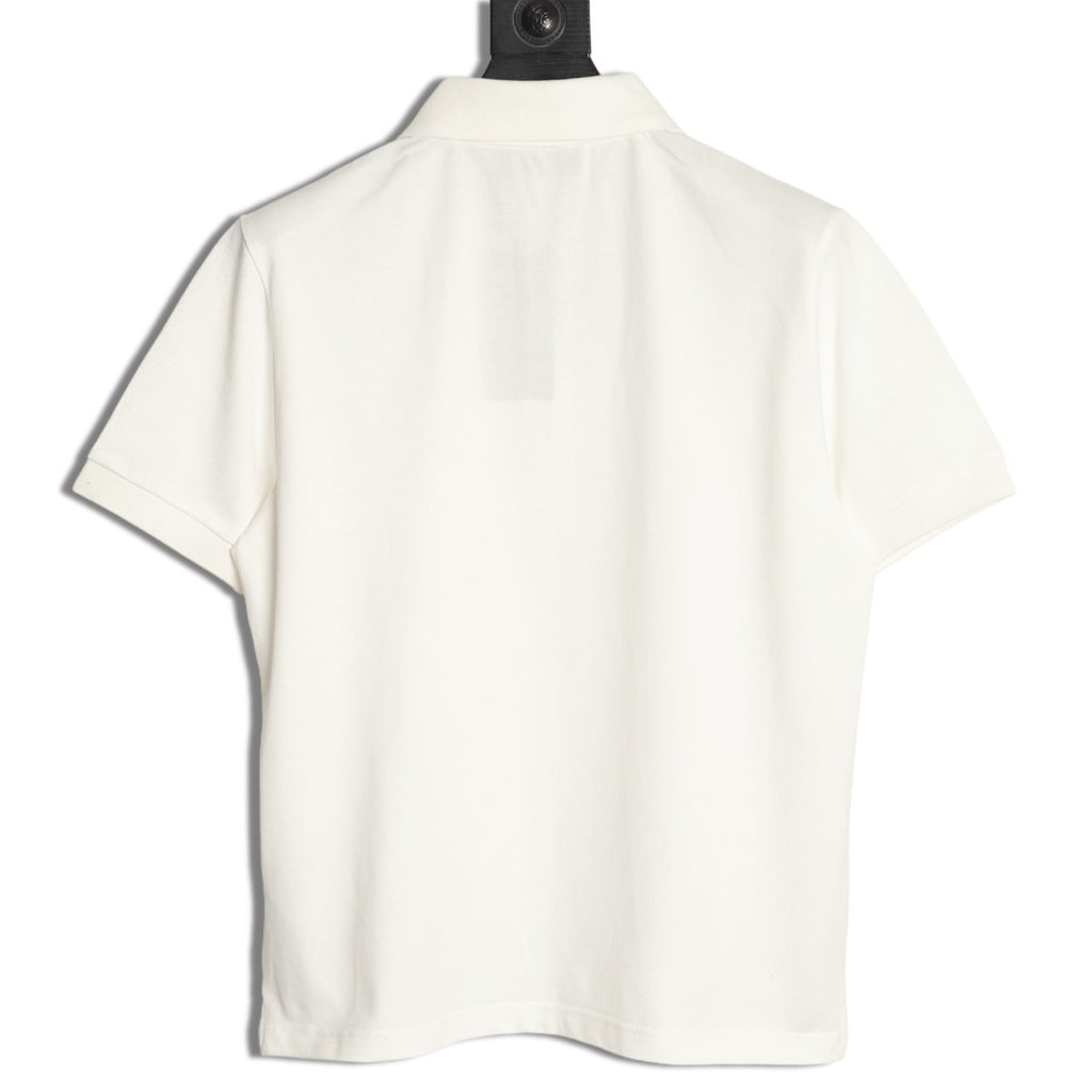 Gucci GG Embroidered Short-Sleeve Polo Shirt - White