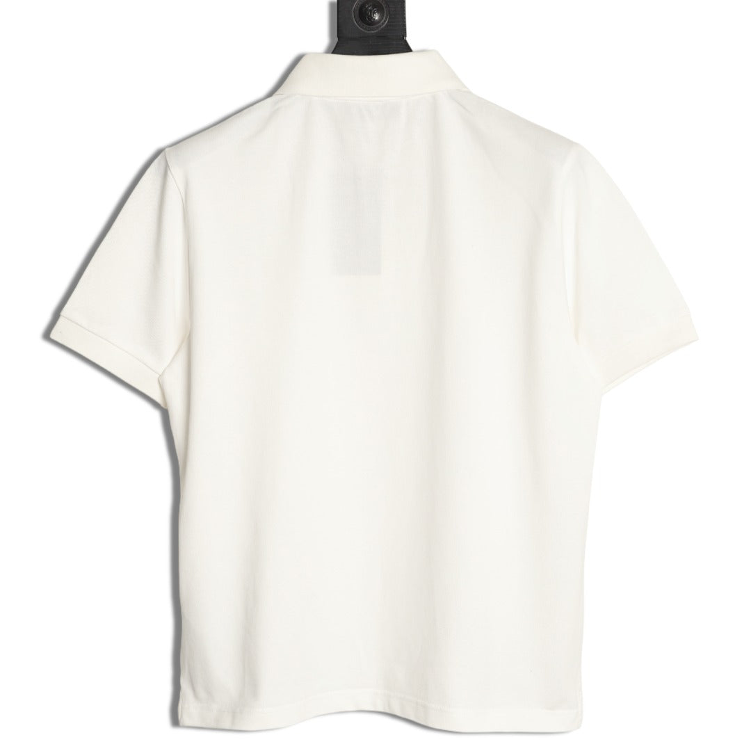 Gucci GG Embroidered Short-Sleeve Polo Shirt - White