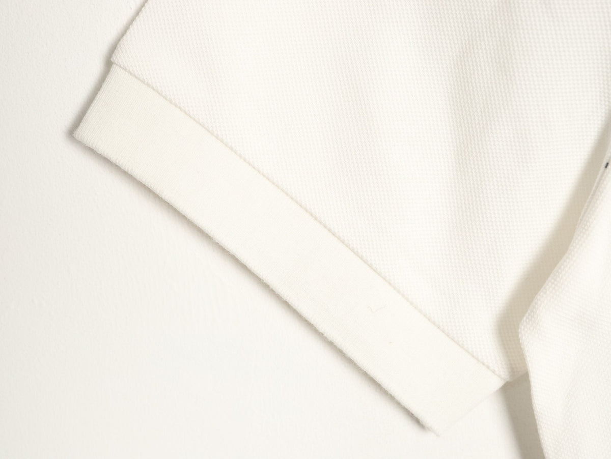 Gucci GG Embroidered Short-Sleeve Polo Shirt - White