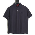 Gucci GG Embroidered Short-Sleeve Polo Shirt - Navy