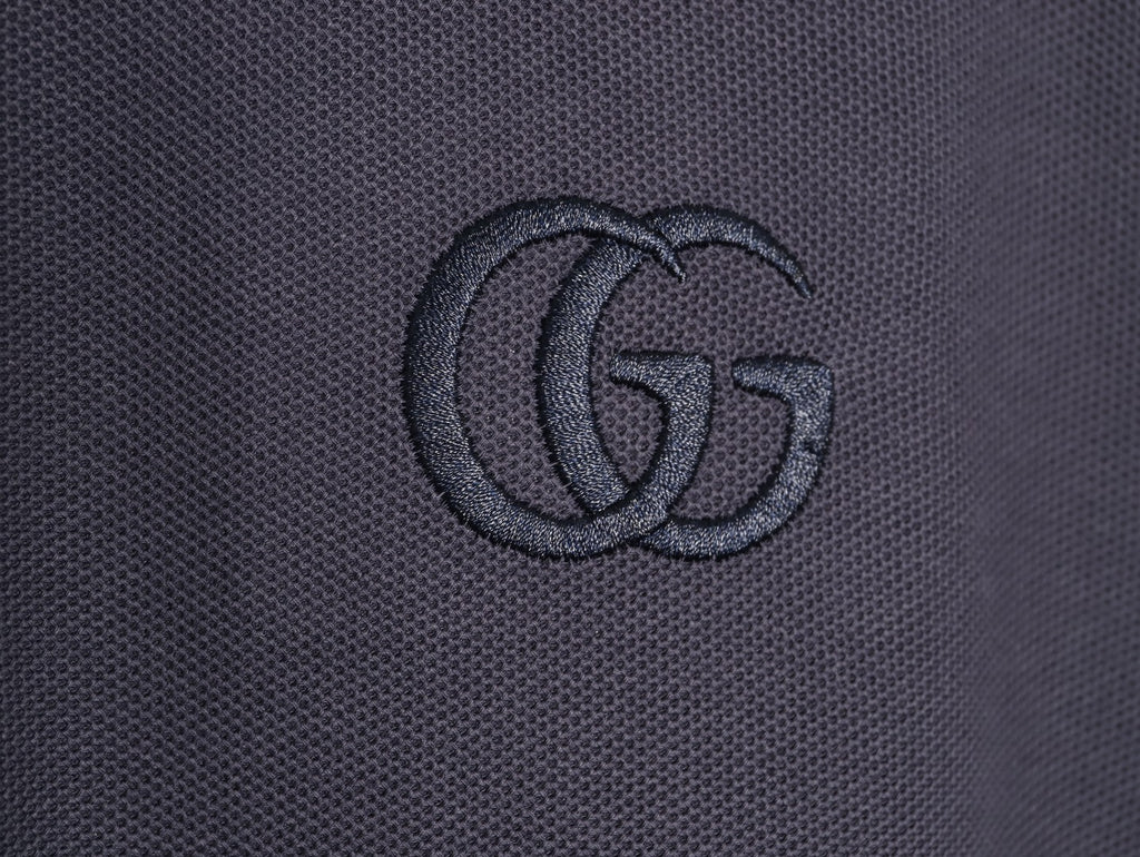 Gucci GG Embroidered Short-Sleeve Polo Shirt - Navy