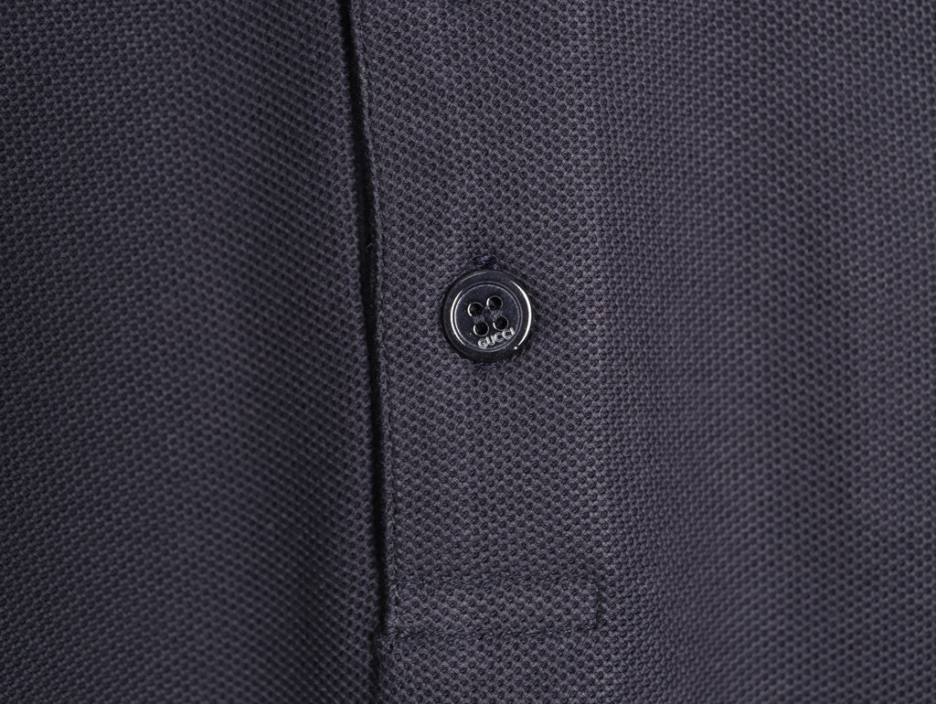 Gucci GG Embroidered Short-Sleeve Polo Shirt - Navy