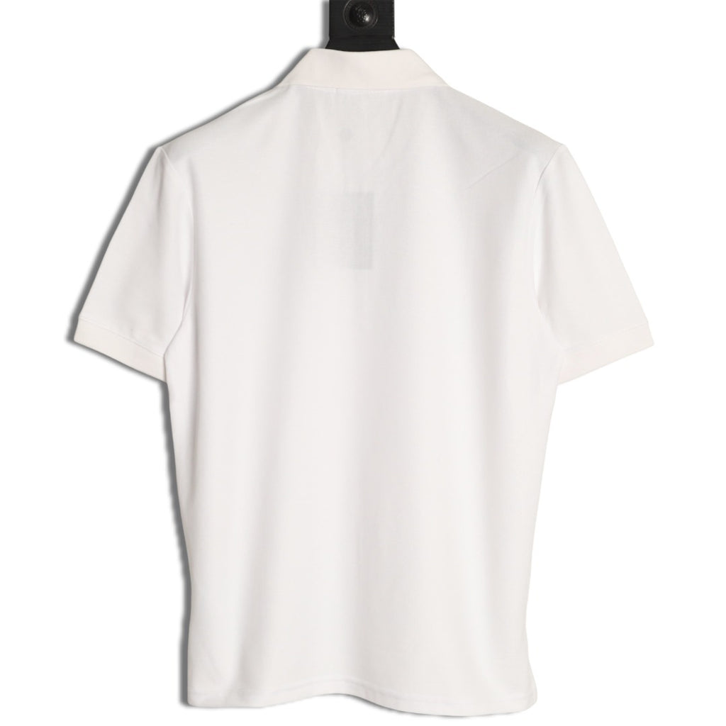 Louis Vuitton 25SS Letter-Detail Short-Sleeve Polo - White