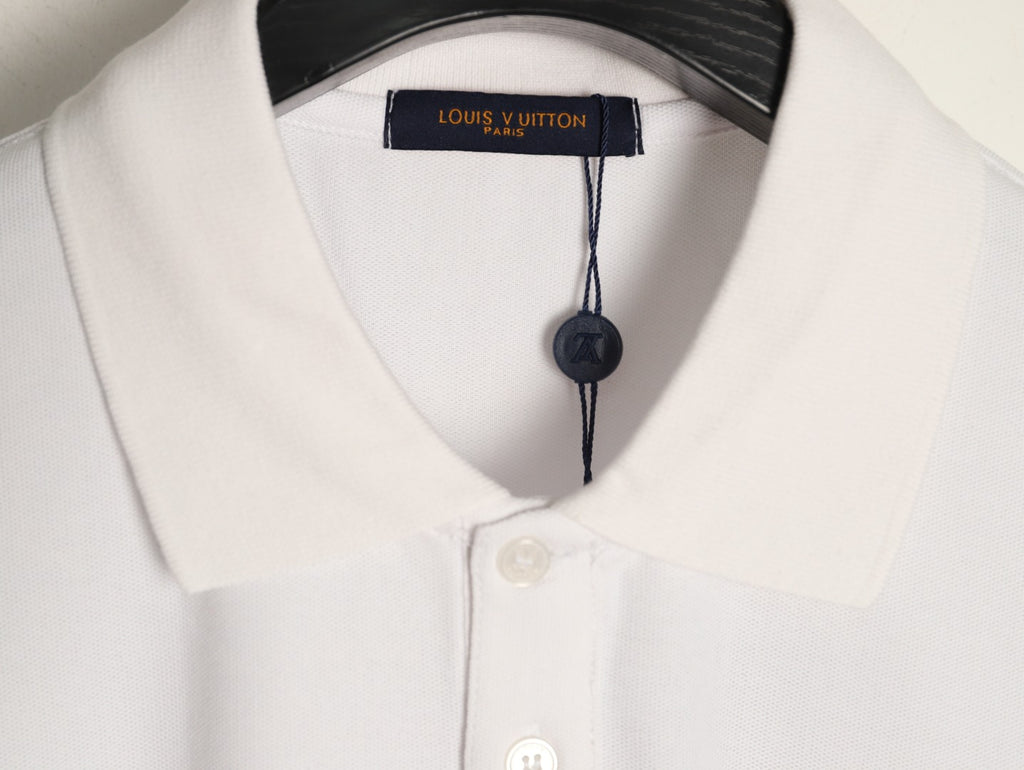 Louis Vuitton 25SS Letter-Detail Short-Sleeve Polo - White