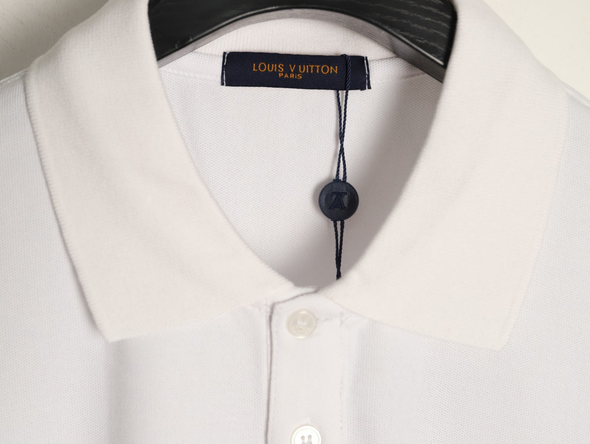 Louis Vuitton 25SS Letter-Detail Short-Sleeve Polo - White