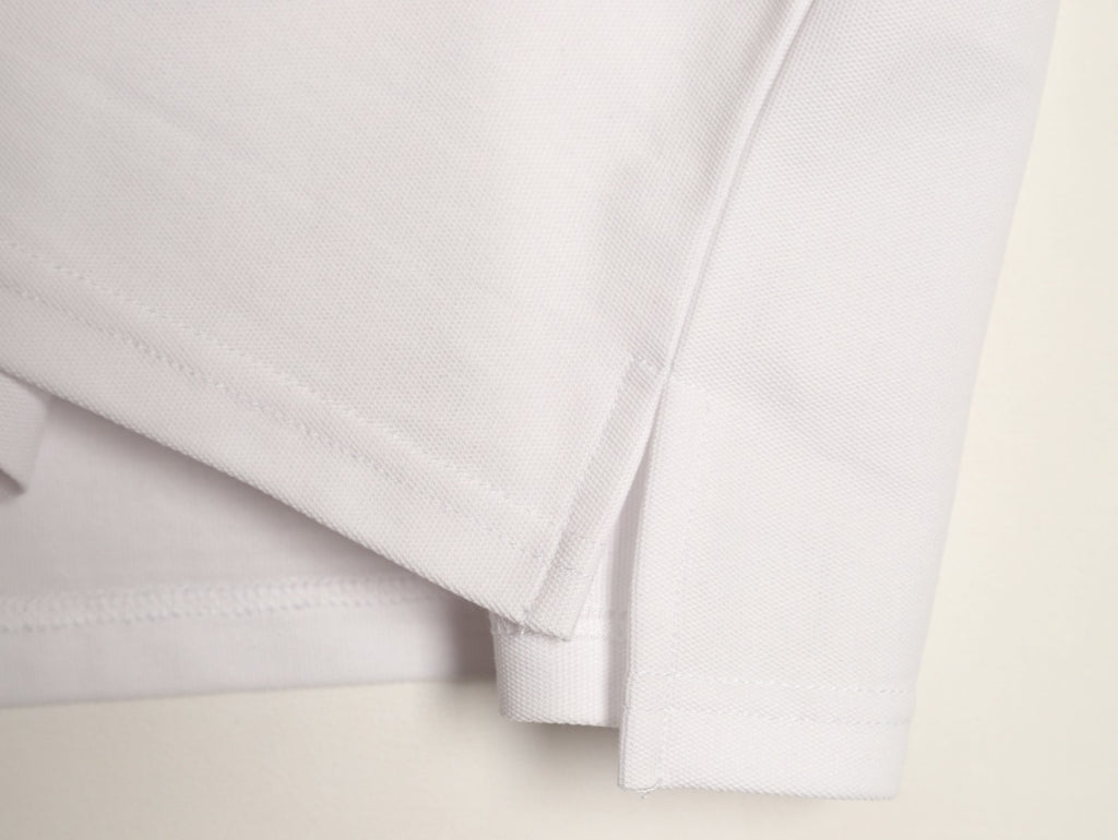 Louis Vuitton 25SS Letter-Detail Short-Sleeve Polo - White