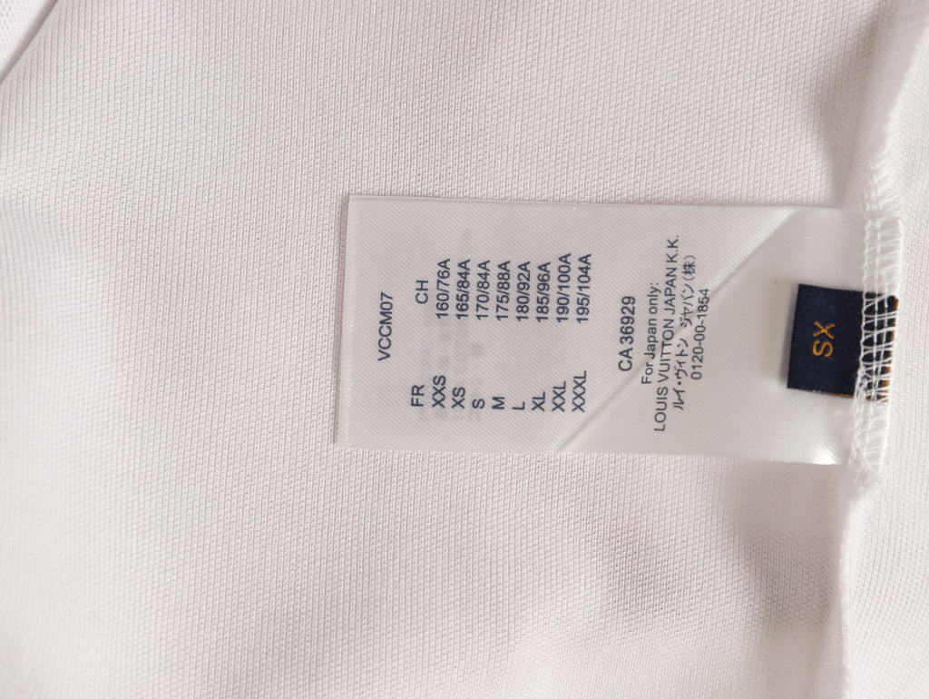 Louis Vuitton 25SS Letter-Detail Short-Sleeve Polo - White