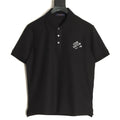 Louis Vuitton 25SS Letter-Detail Short-Sleeve Polo - Black