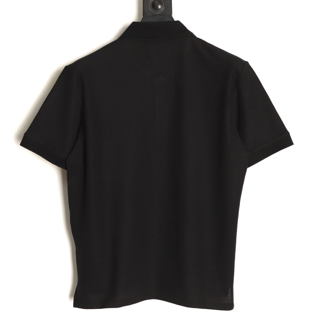 Louis Vuitton 25SS Letter-Detail Short-Sleeve Polo - Black
