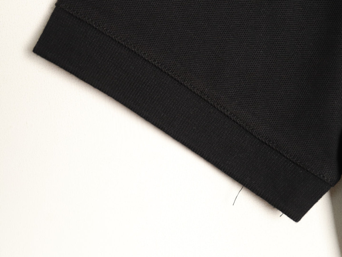 Louis Vuitton 25SS Letter-Detail Short-Sleeve Polo - Black
