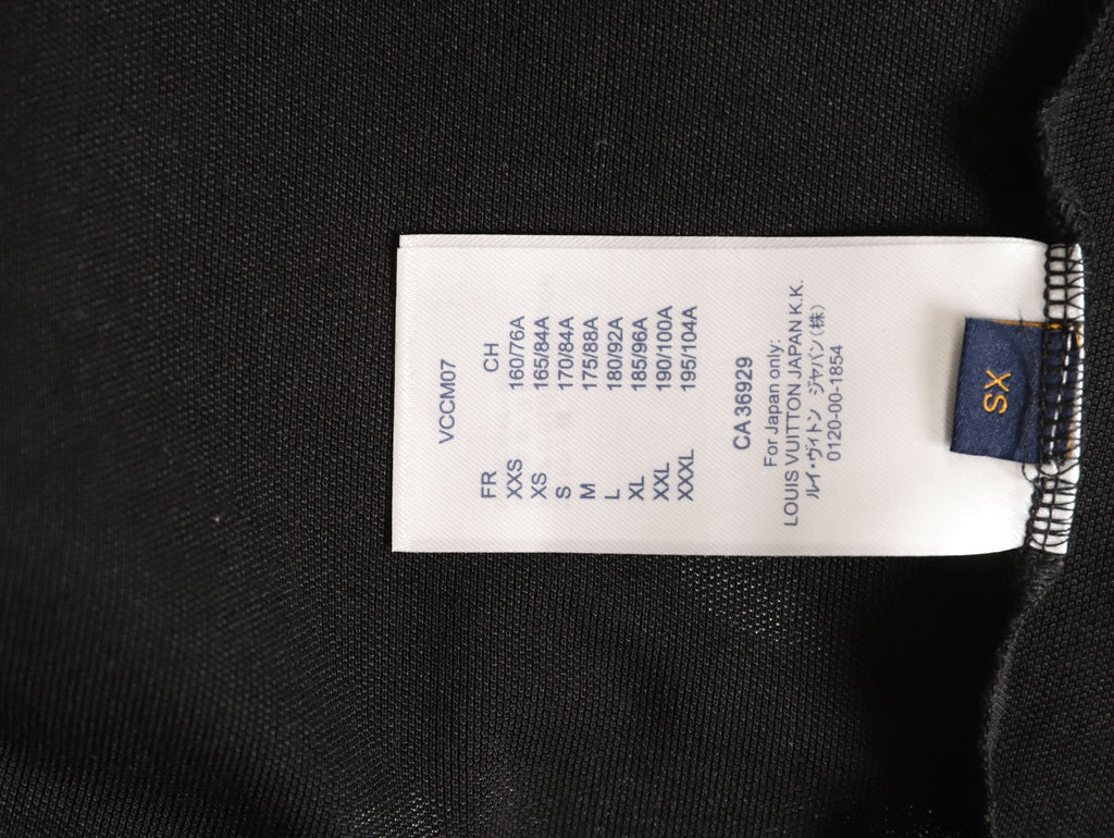 Louis Vuitton 25SS Letter-Detail Short-Sleeve Polo - Black