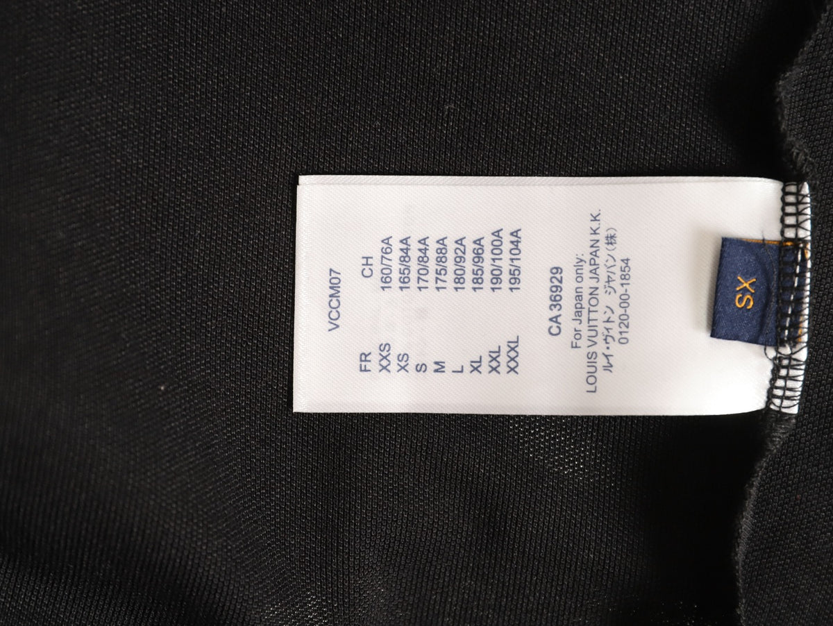 Louis Vuitton 25SS Letter-Detail Short-Sleeve Polo - Black