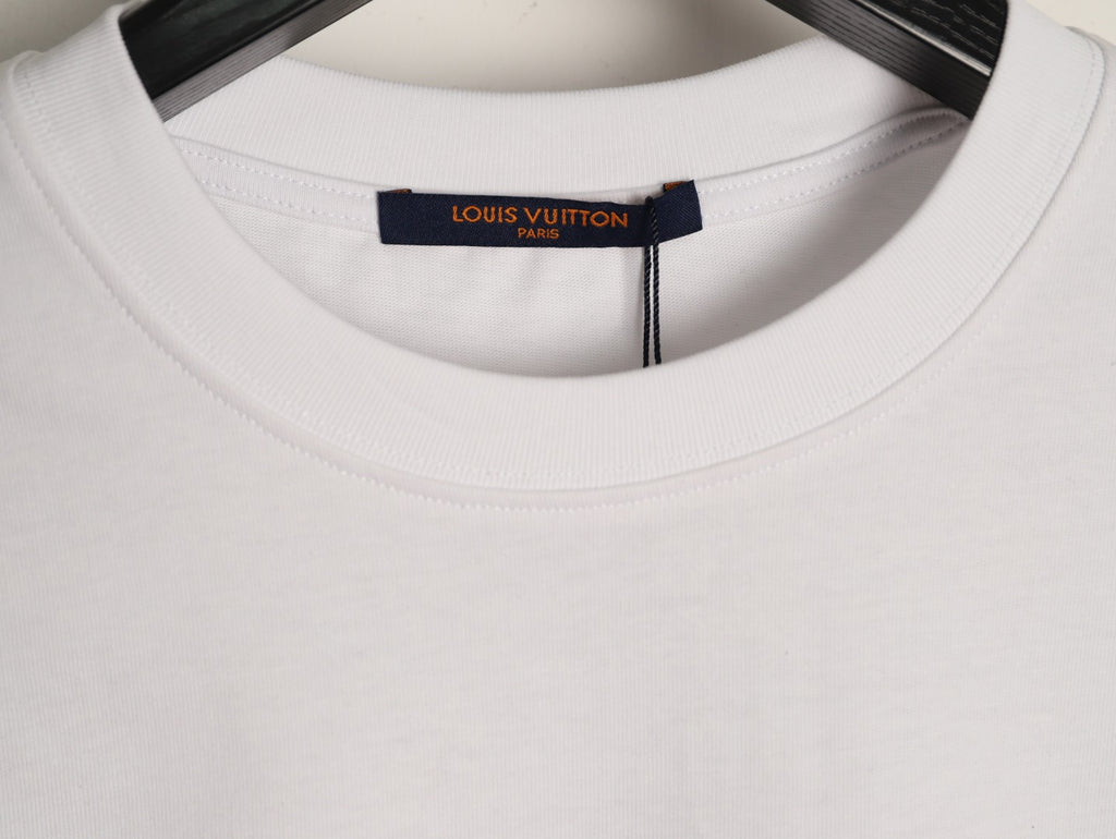 Louis Vuitton Dashed Cloud Logo Graphic T-Shirt - White