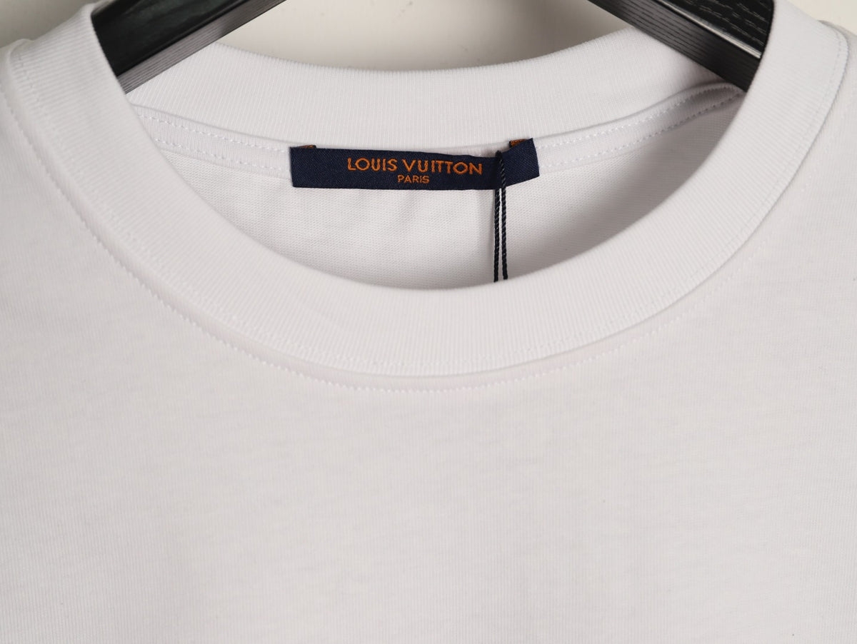 Louis Vuitton Dashed Cloud Logo Graphic T-Shirt - White