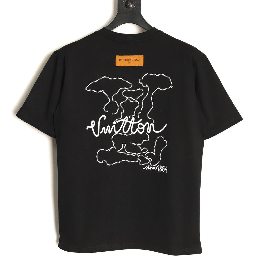 Louis Vuitton Dashed Cloud Logo Graphic T-Shirt - Black