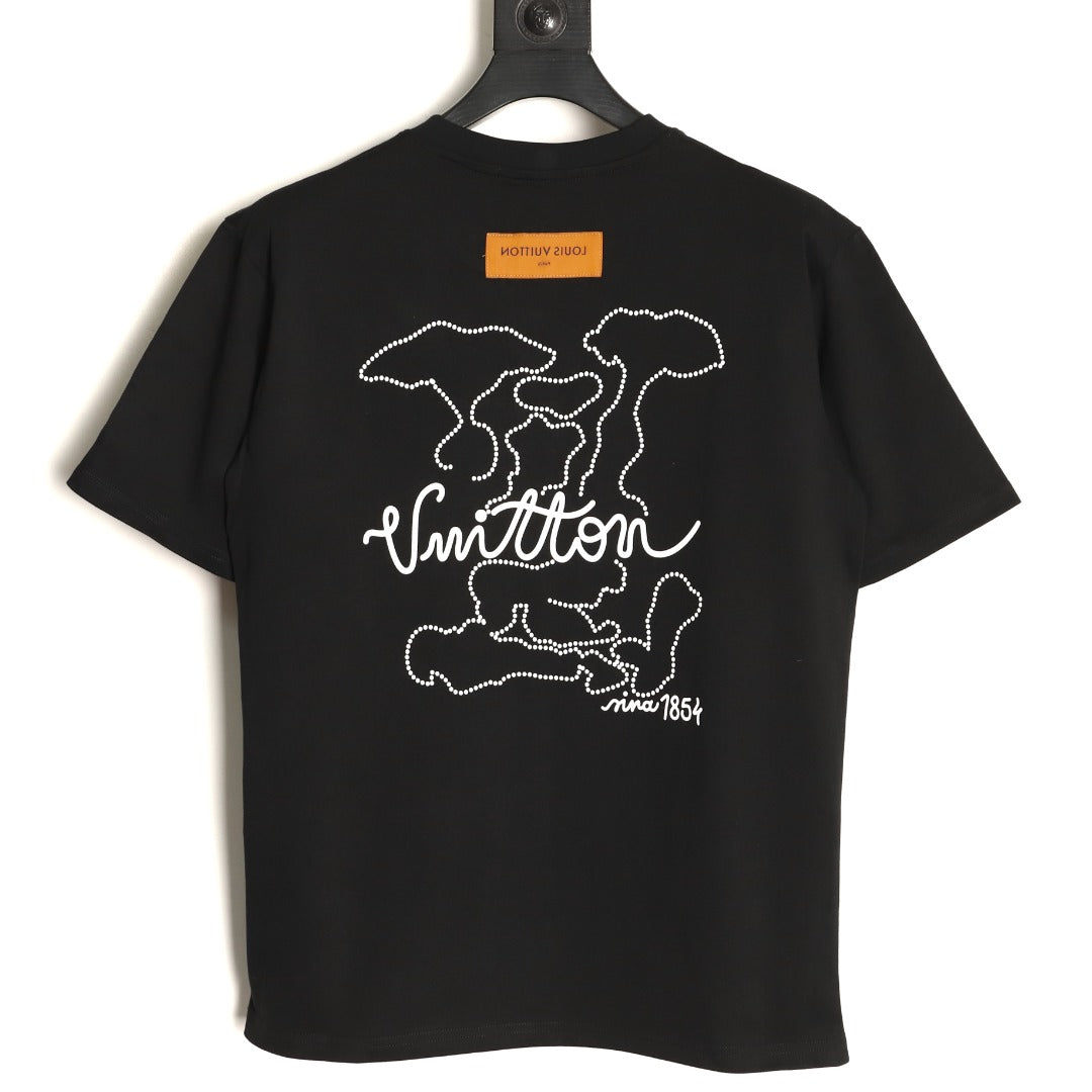 Louis Vuitton Dashed Cloud Logo Graphic T-Shirt - Black