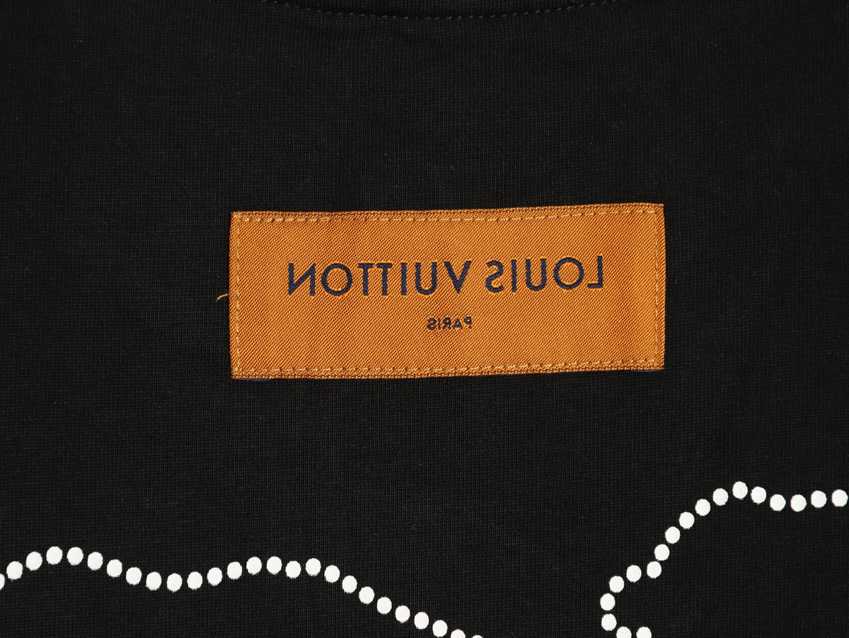 Louis Vuitton Dashed Cloud Logo Graphic T-Shirt - Black