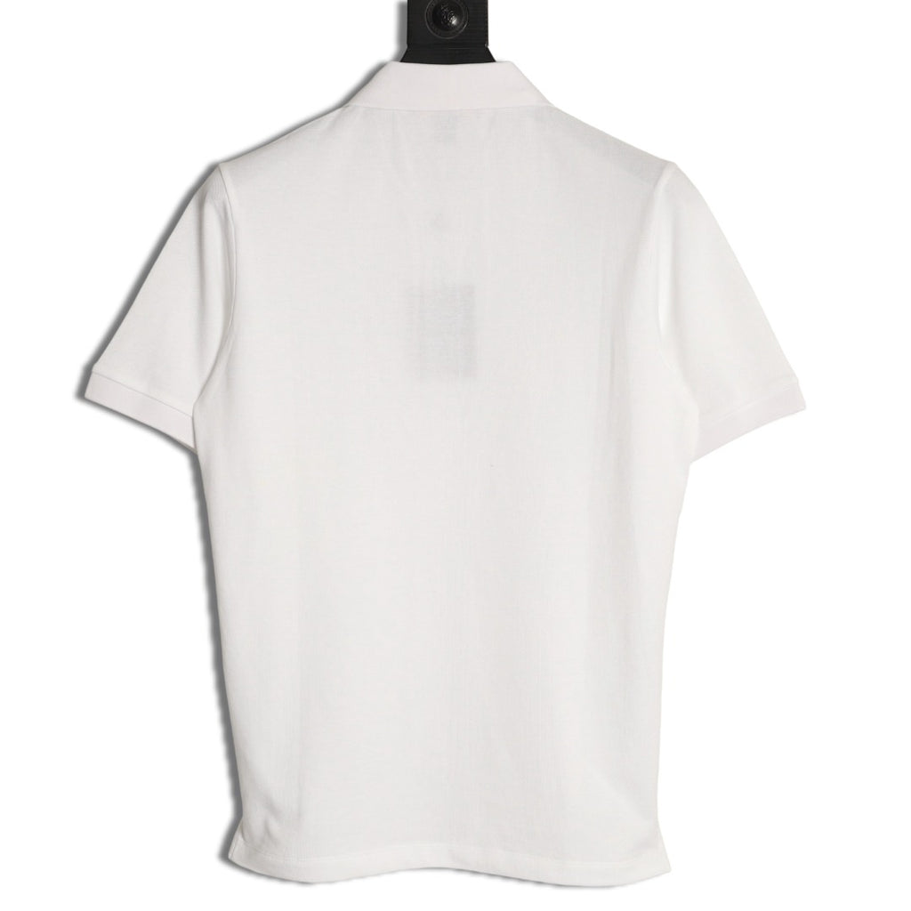 Louis Vuitton Classic Small-Logo Embroidered Polo - White