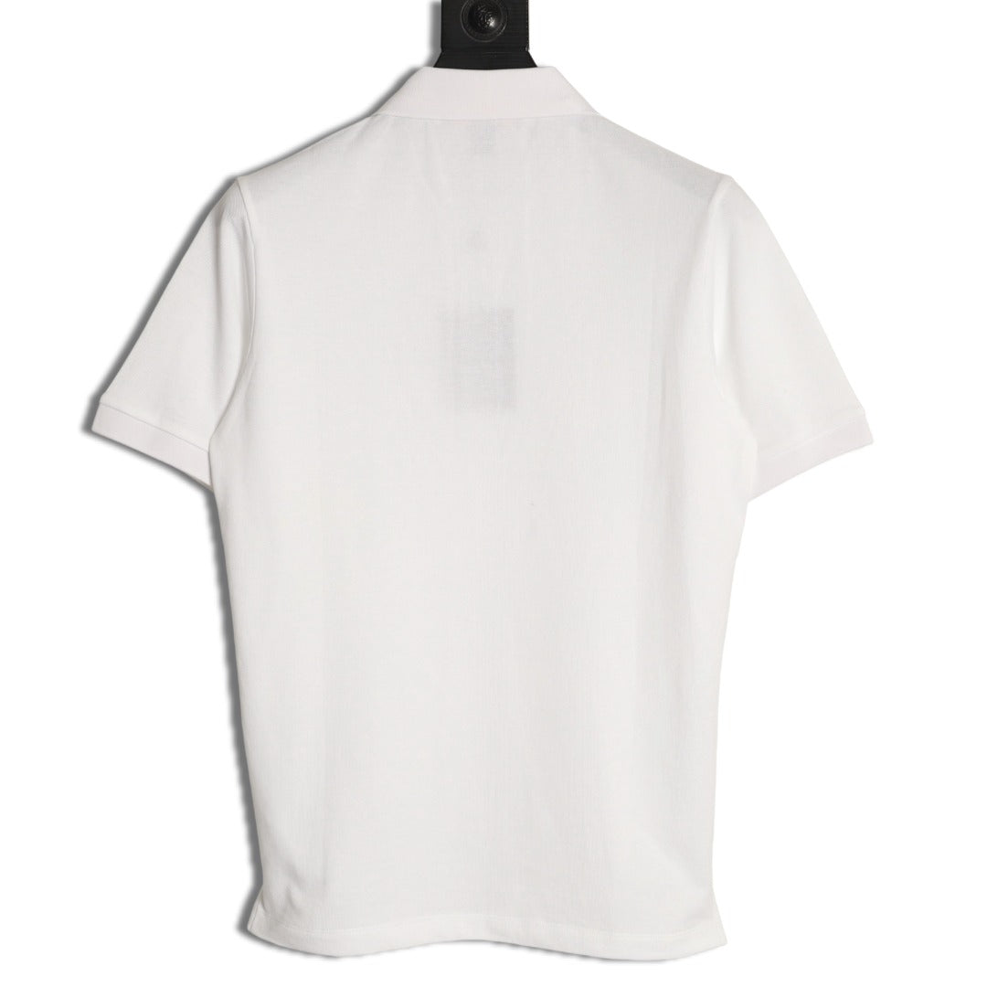 Louis Vuitton Classic Small-Logo Embroidered Polo - White