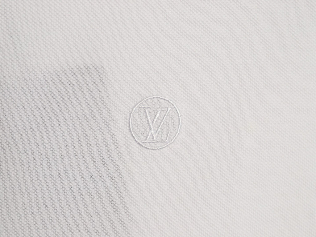 Louis Vuitton Classic Small-Logo Embroidered Polo - White