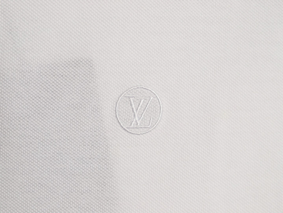 Louis Vuitton Classic Small-Logo Embroidered Polo - White