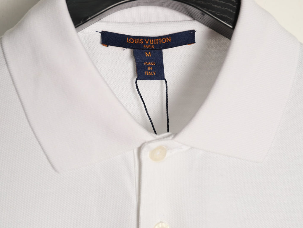 Louis Vuitton Classic Small-Logo Embroidered Polo - White