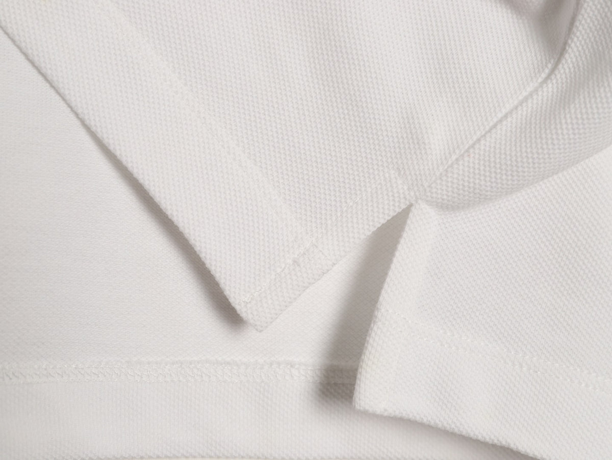 Louis Vuitton Classic Small-Logo Embroidered Polo - White