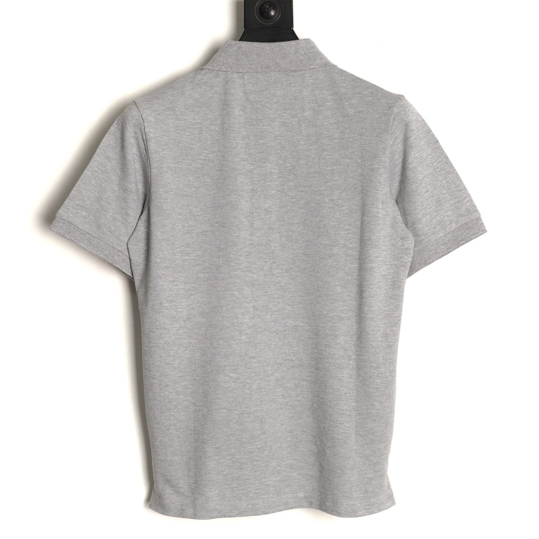 Louis Vuitton Classic Small-Logo Embroidered Polo - Heather Gray