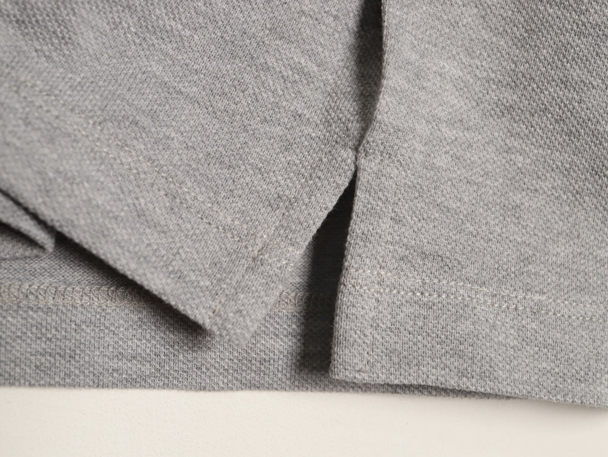 Louis Vuitton Classic Small-Logo Embroidered Polo - Heather Gray