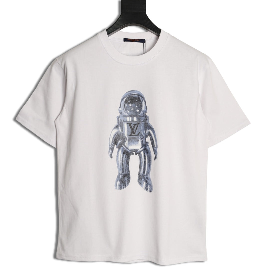 Louis Vuitton Astronaut Graphic Short-Sleeve T-Shirt - White