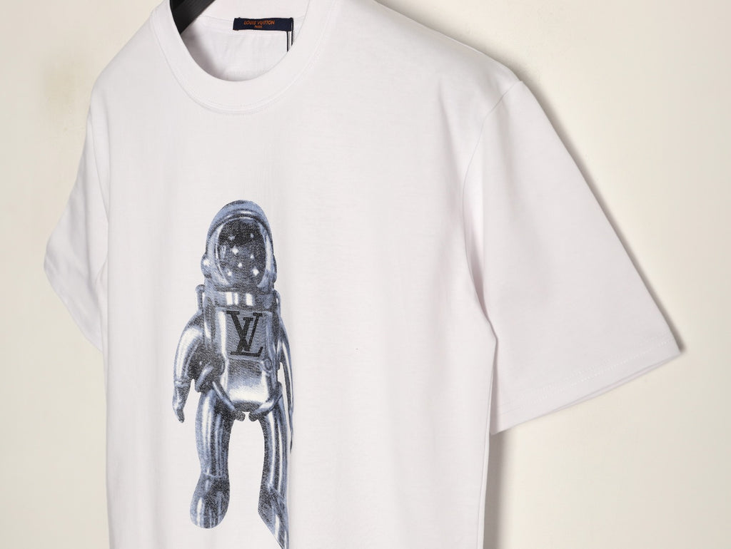 Louis Vuitton Astronaut Graphic Short-Sleeve T-Shirt - White