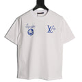 Louis Vuitton Blue Floral Graphic Short-Sleeve T-Shirt - White