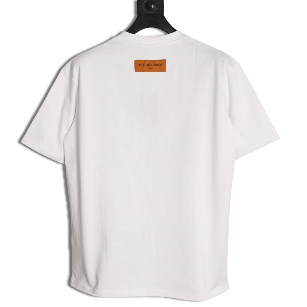 Louis Vuitton Globe Slogan Graphic Short-Sleeve T-Shirt - White