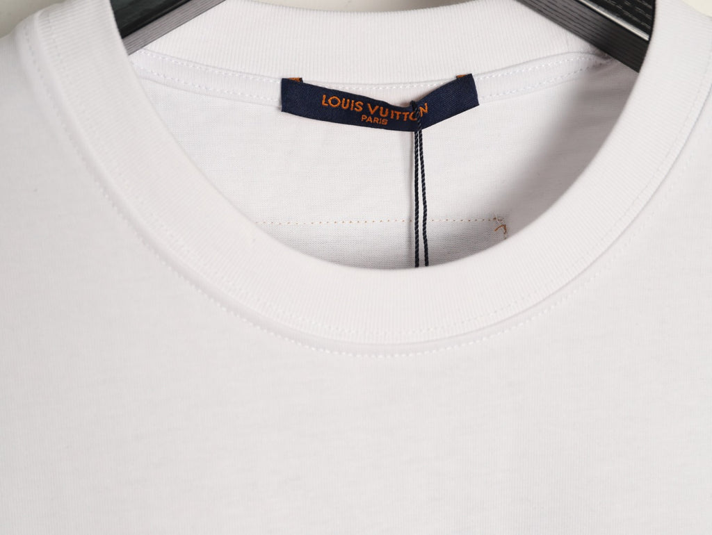 Louis Vuitton Globe Slogan Graphic Short-Sleeve T-Shirt - White