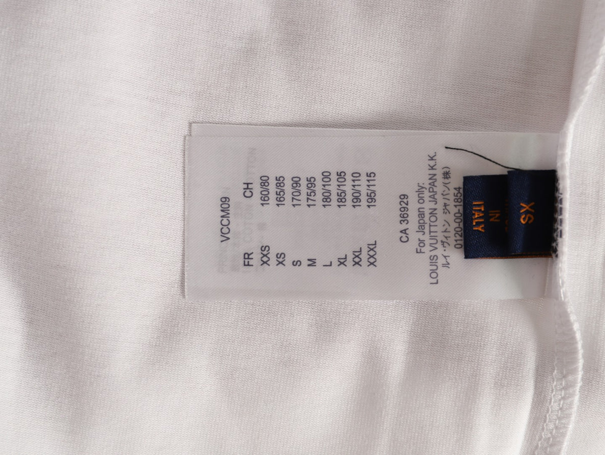 Louis Vuitton Globe Slogan Graphic Short-Sleeve T-Shirt - White