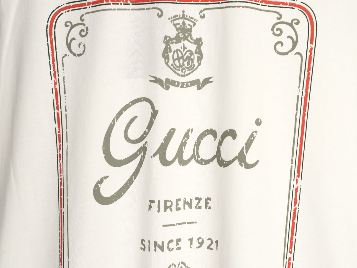 Gucci 26SS Vintage Emblem Graphic T-Shirt - White