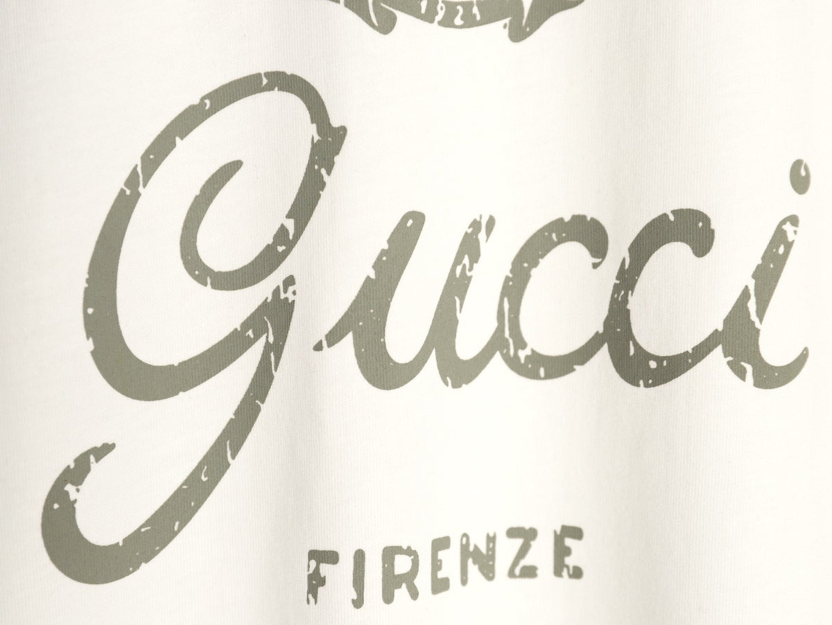 Gucci 26SS Vintage Emblem Graphic T-Shirt - White
