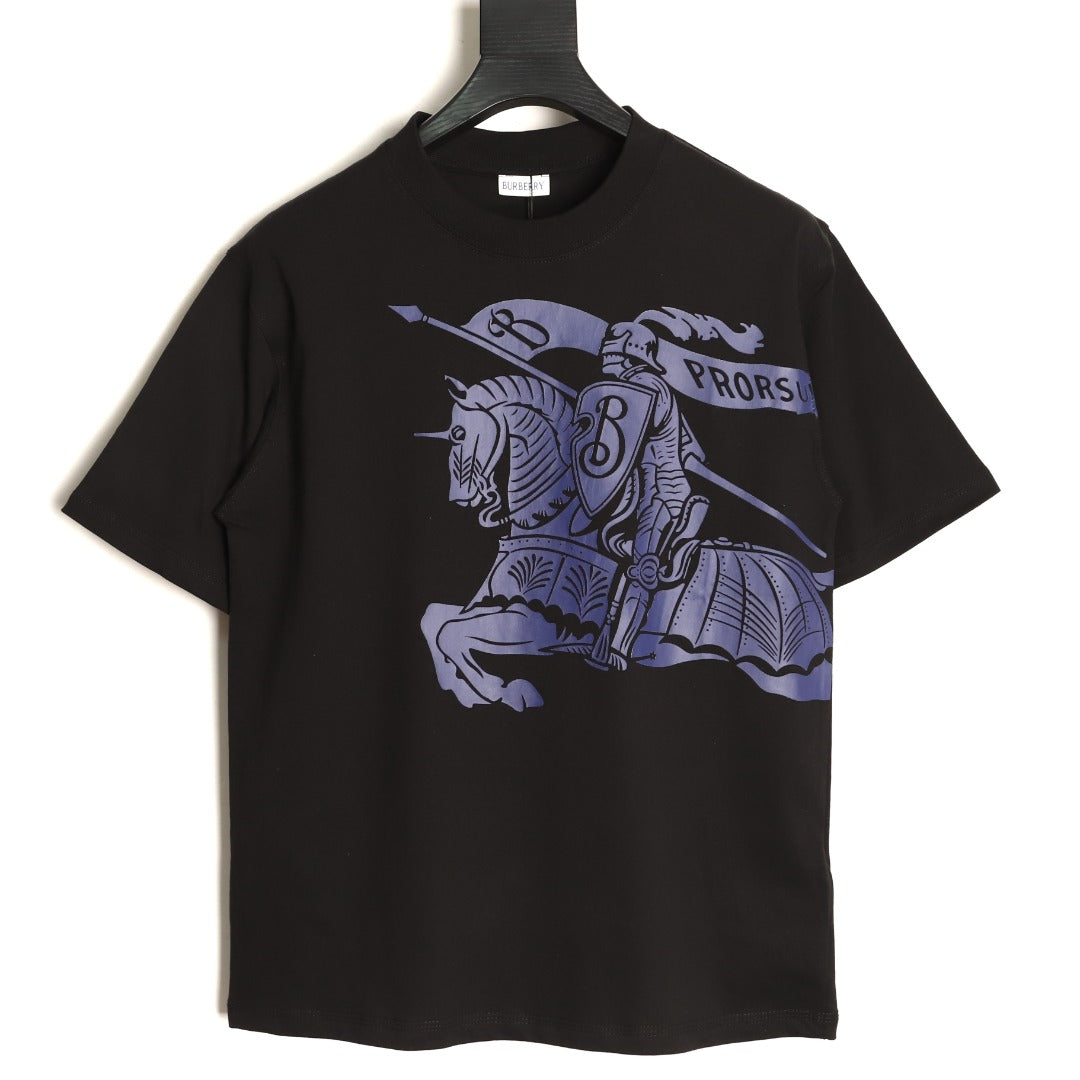 Burberry Equestrian Knight Graphic T-Shirt - Black/Purple