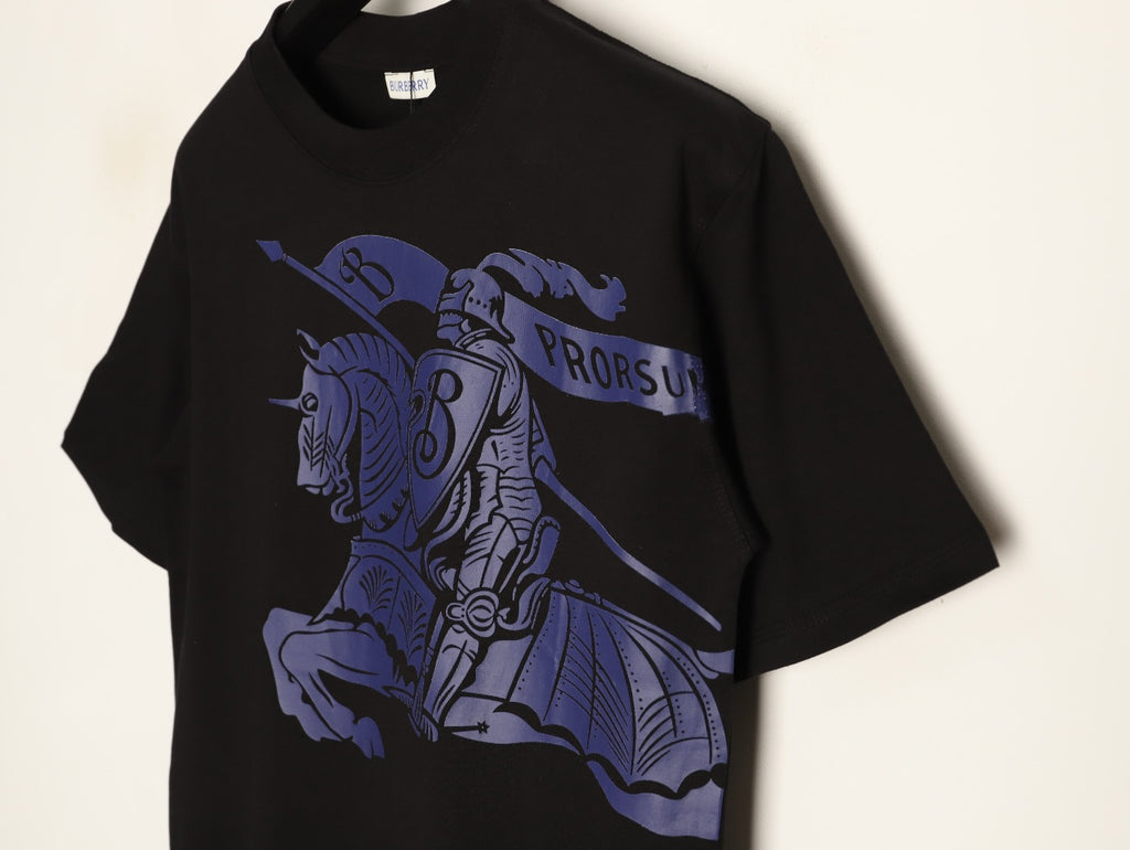 Burberry Equestrian Knight Graphic T-Shirt - Black/Purple