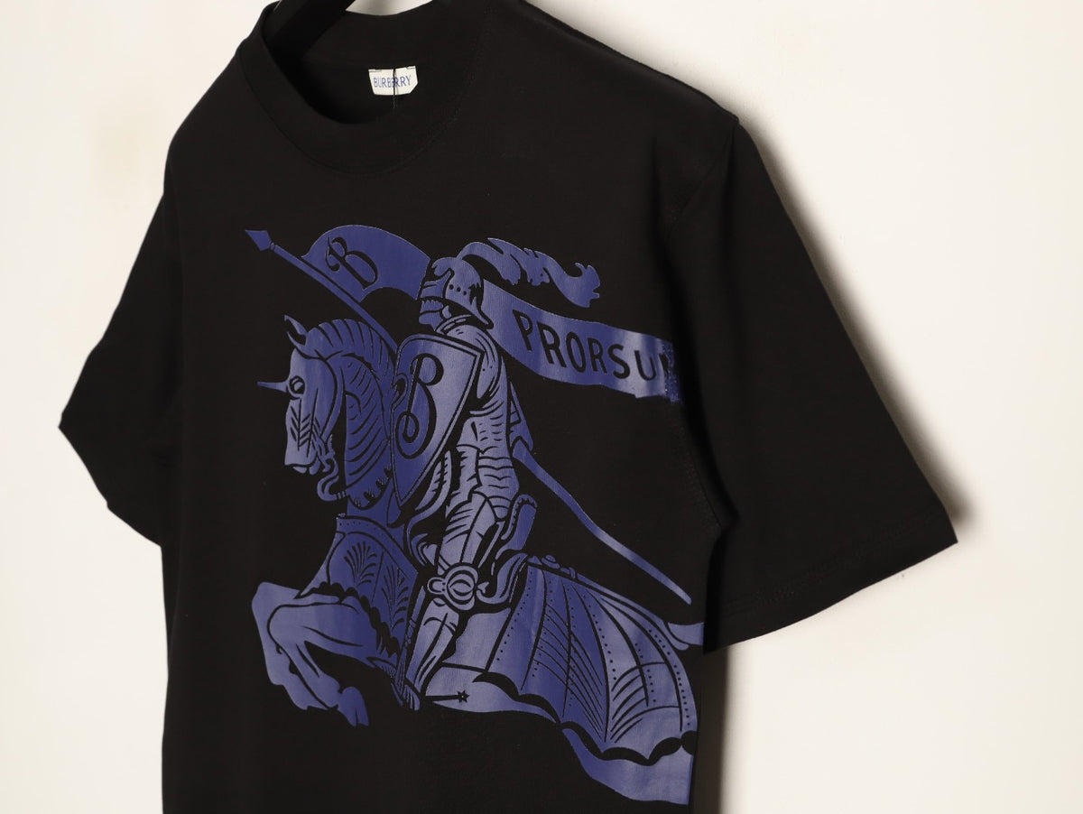 Burberry Equestrian Knight Graphic T-Shirt - Black/Purple