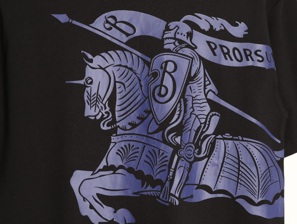 Burberry Equestrian Knight Graphic T-Shirt - Black/Purple