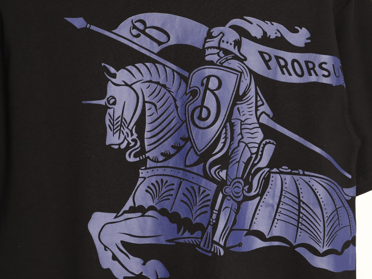 Burberry Equestrian Knight Graphic T-Shirt - Black/Purple