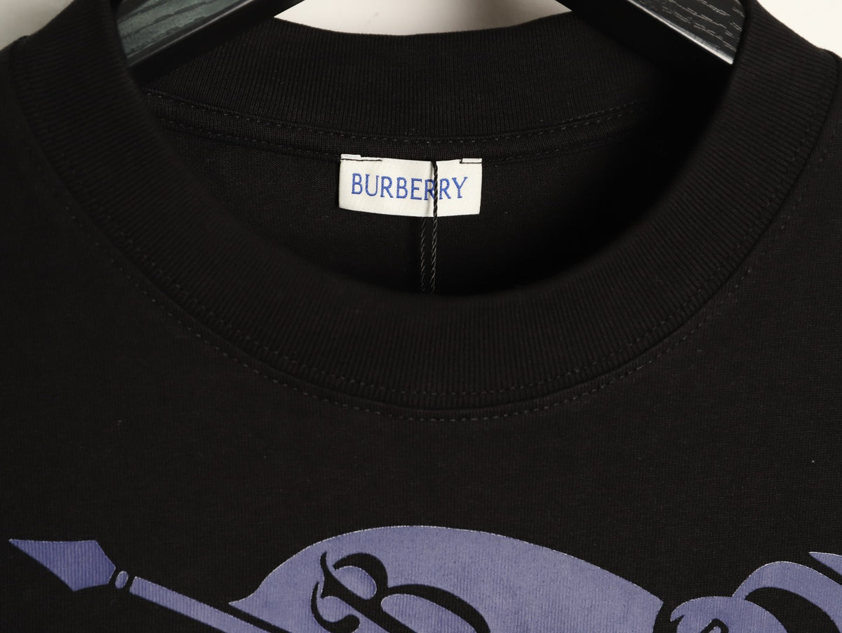 Burberry Equestrian Knight Graphic T-Shirt - Black/Purple