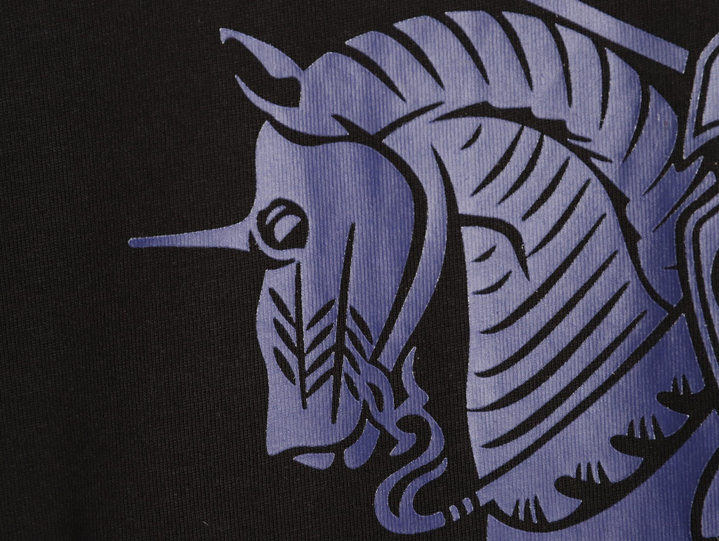 Burberry Equestrian Knight Graphic T-Shirt - Black/Purple