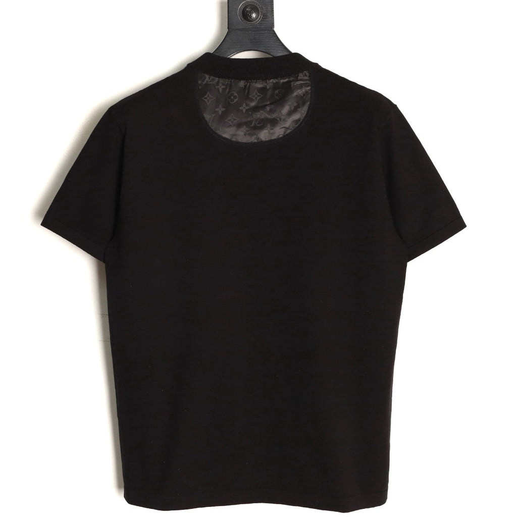 Louis Vuitton Jacquard Panel Short-Sleeve T-Shirt - Black