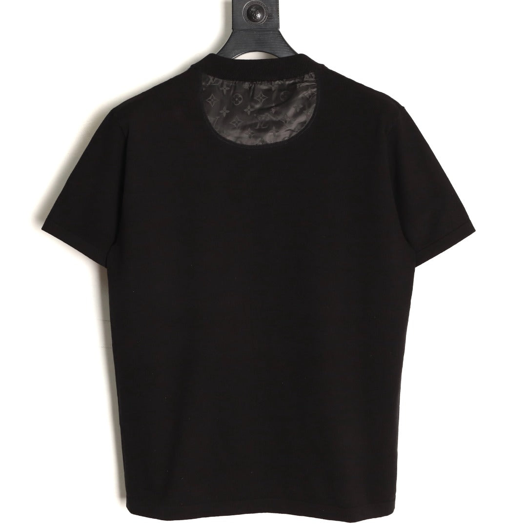 Louis Vuitton Jacquard Panel Short-Sleeve T-Shirt - Black